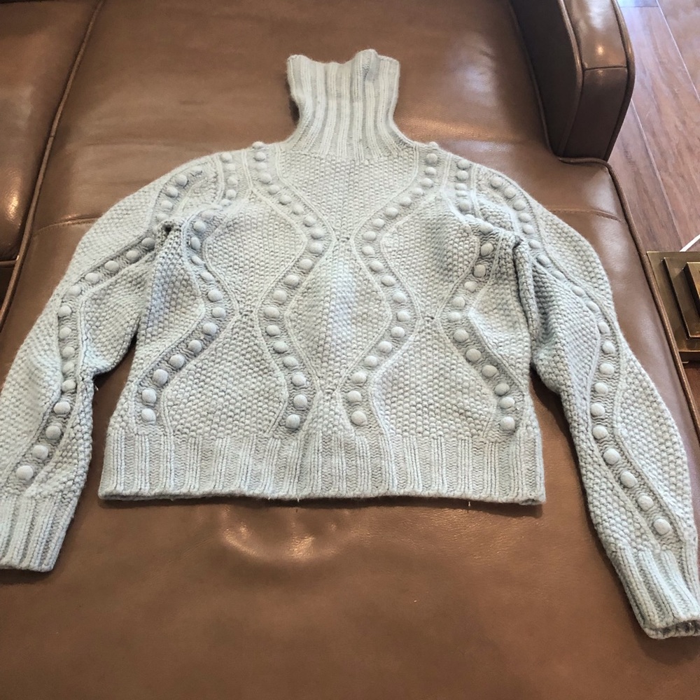 Neiman Marcus cashmere turtleneck blue/gray sz M
